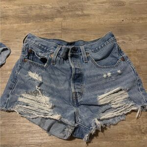 Levi’s Distressed Denim Shorts